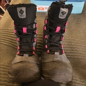Columbia Gray/Black/Pink Winter Boots